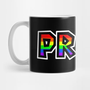 Pride Text - Gay Pride in Flag Colours - LGBTQ+ Rainbow - Pride Mug